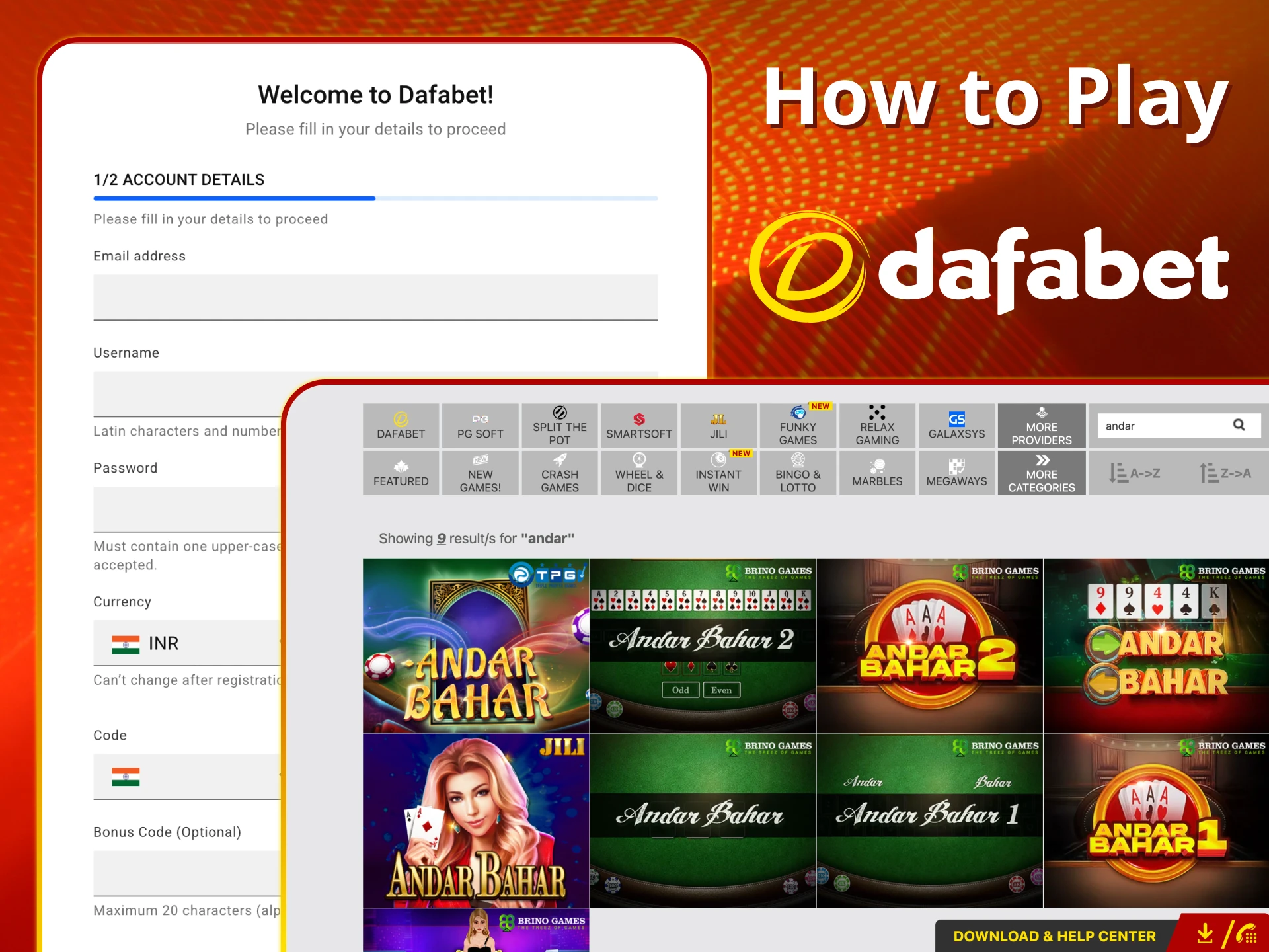 Learn to play Andar Bahar at Dafabet.