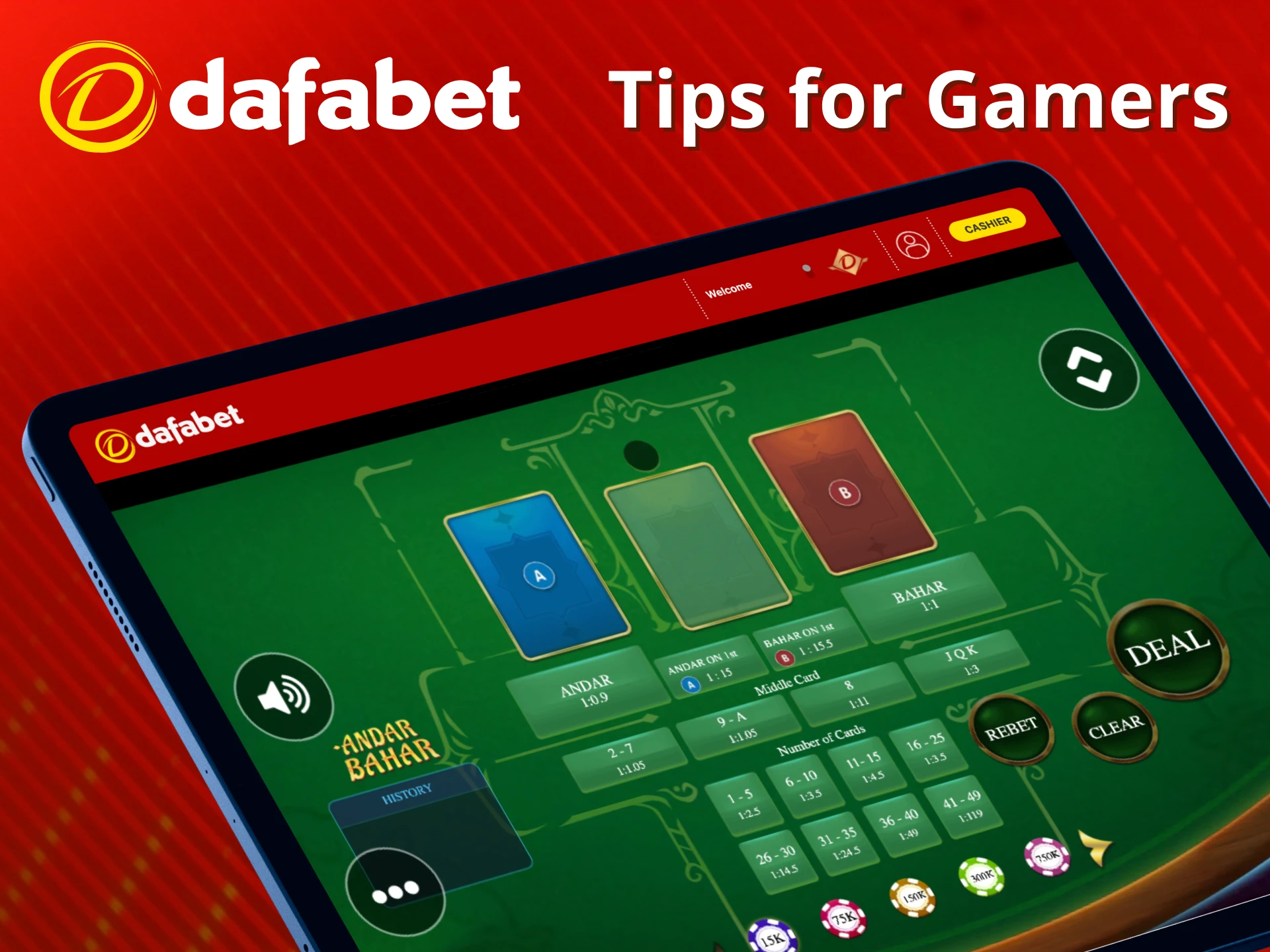 Improve Andar Bahar skills at Dafabet.