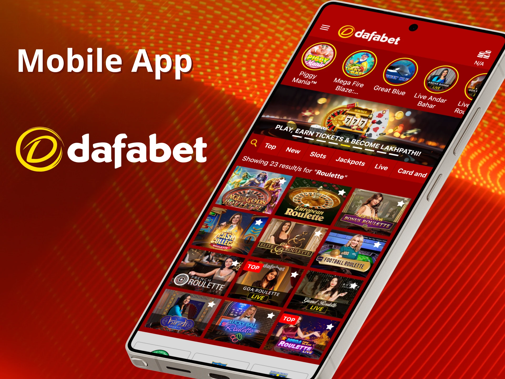 Play roulette anywhere with Dafabet.