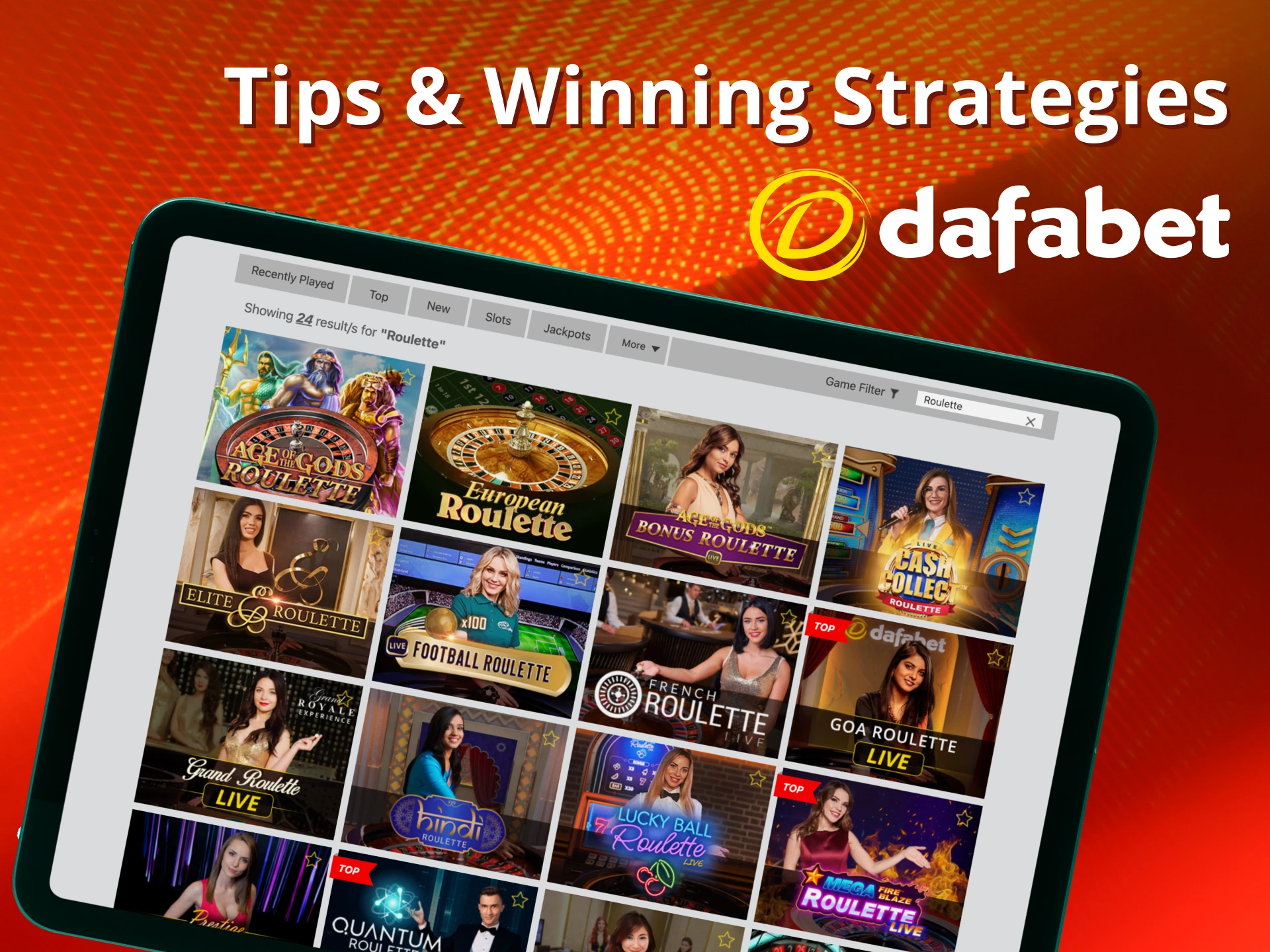 Learn roulette winning tips at Dafabet.
