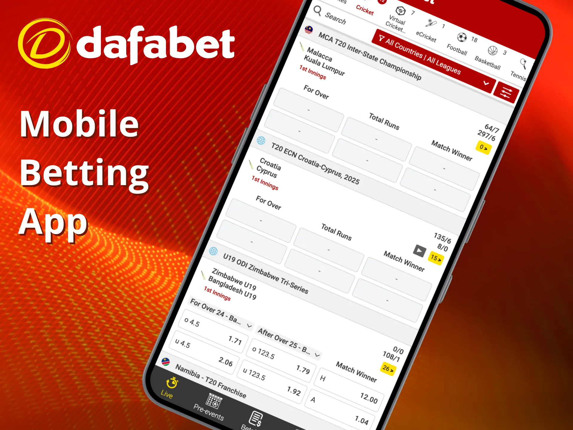 Bet on volleyball anywhere with Dafabet.