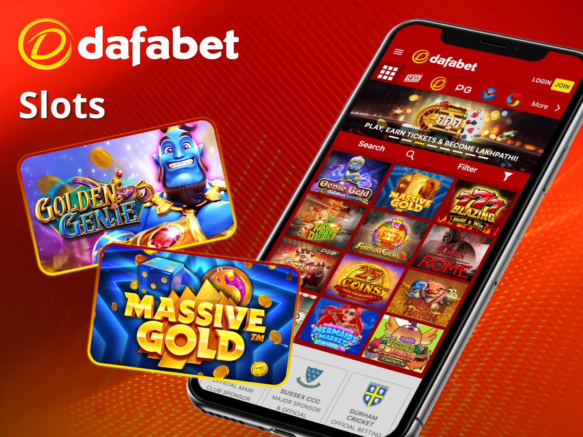 Spin the reels on Dafabet slots games.
